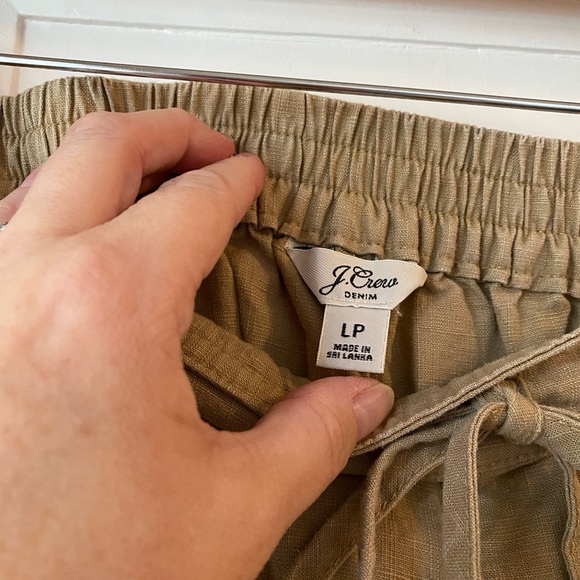 Re-Imagined by J Crew tan khaki drawstring crop pants. L petite LP - Picture 2 of 8